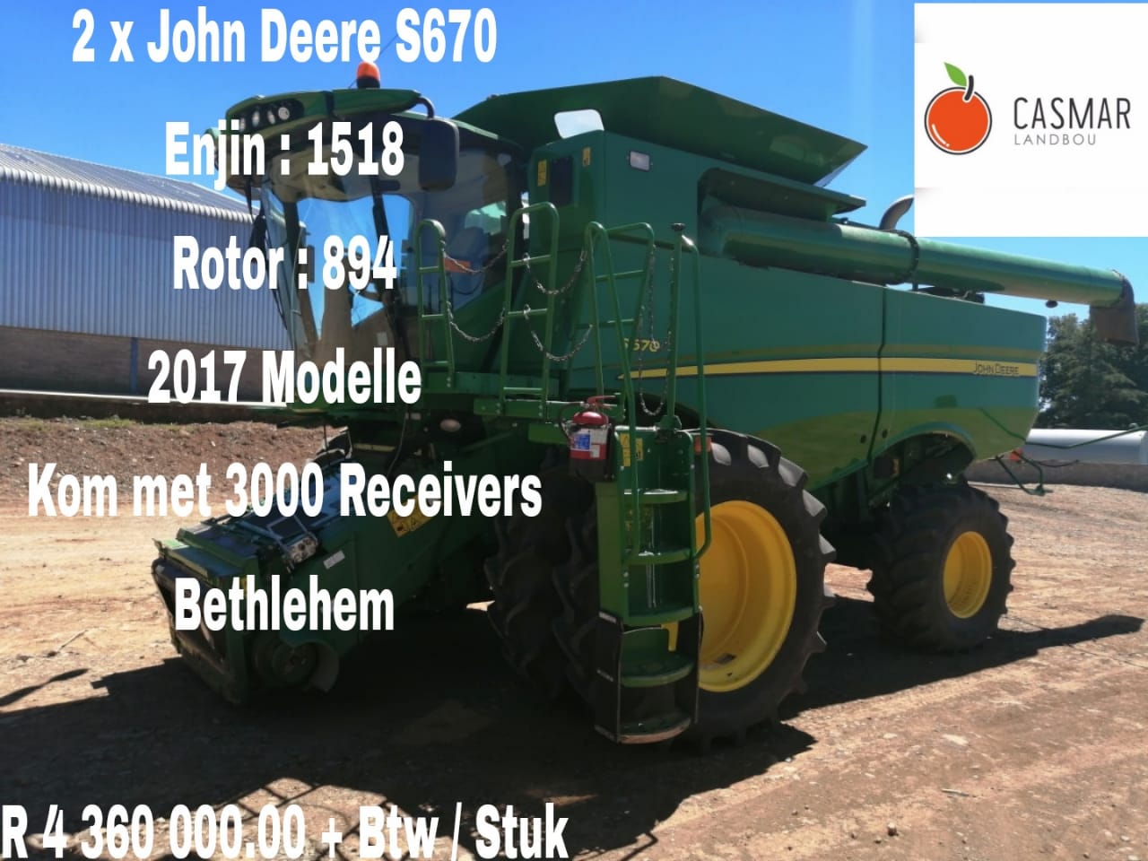 john deere s670 serial number lookup